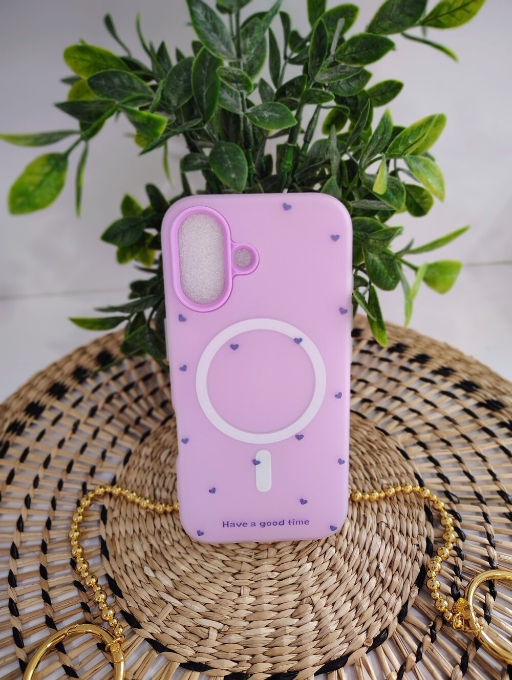 IPhone 16 Case with MagSafe Ring - Pink - Have a good time